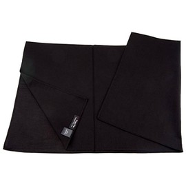TigerTie Women's Bandana Neckerchief, Plain Colour, Cloth Size 60 x 60 cm, 100% Cotton - Black