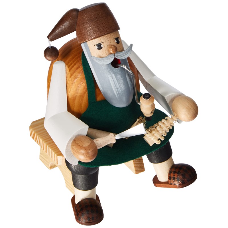 KWO Sapling Carver Smoking Men Incense Holder, 15 cm, Wood,
