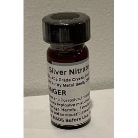 Unbranded Pure Silver Nitrate Crystal 99.9+% ACS Grade by the Gram Custom Quantity