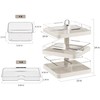 3 Tier Serving Tray for Kitchen Decor, Rotating Tiered Tray