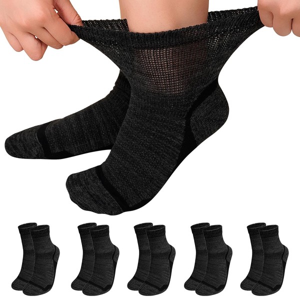 LOFIR Bamboo Diabetic Socks for Women: Extra Wide Top Ankle