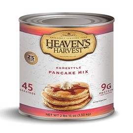 Heaven's Harvest Homestyle Pancake Mix with a 25 Year Shelf Life | Emergency Survival Food (#10 Canned Food, 20 Servings)