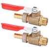 2pcs 1/4 Thread Ball Valves Corrosion Resistance Shut-off Switch Air