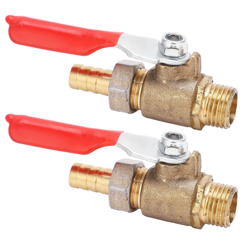 2pcs 1/4 Thread Ball Valves Corrosion Resistance Shut-off Switch Air