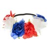 Delicate Dew Big Flower Headband Floral Crown Wreath Festival Headwear(Red