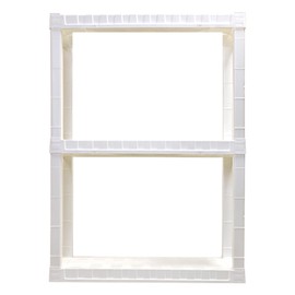 Koolatron Oskar 3 Tier Plastic Shelf, Garage Shelving Unit, Rack and Storage Shelves - Ideal for Storage Shed, and Shelf Organizer - Perfect for Garage Storage and Shelving Solutions,White