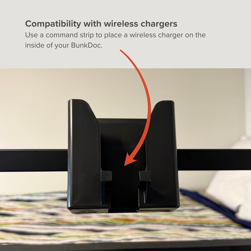 VersAttach BunkDoc Bedside Phone Holder for Bunk Beds, Lofted Beds,