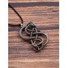 HAQUIL Loki Necklace, Viking Loki Symbol Pendant, Faux Leather Cord,