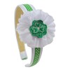 Girls Embroidered Shamrock Arch Ribbon Wrapped Satin Headband by Funny
