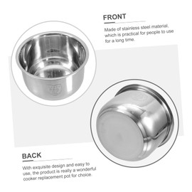 Inner Pot Pressure Cooker Rice Cooker Liner Stainless Steel Rice Cooker Silver Rice Container Rice Cooker Pot Replacement