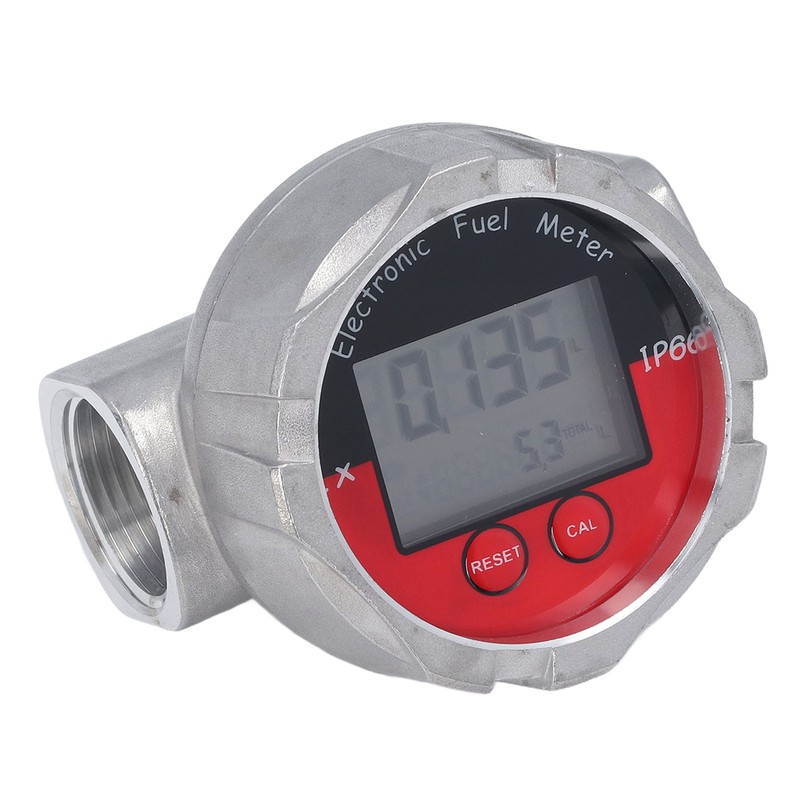 1 Inch Flow Meter LCD Display Digital Turbine Flow Gauge