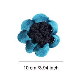 5 Pcs Hair Net with Flower Decor Ballet Hair Bun Covers Ponytail Elastic Knit Snood Holders Invisible Elastic Dance Hairnets and Accessories for Women Girls (Color Random)