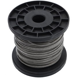 HOBBYIN 304 Stainless Steel Wire Rope Kit, 165ft/50M Wire Rope Cable Wire Rope Kit, Core Thimbles Aluminum Crimping Sleeves, for Climbing Plants Garden Fence Wire