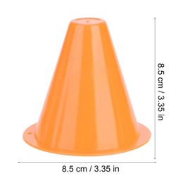 Alomejor Pack of 10 Sports Cones Set for Football Training, Basketball and Agility Training - Plastic Safety Discs Cone Markers for Foot Work with Orange Marking Cones