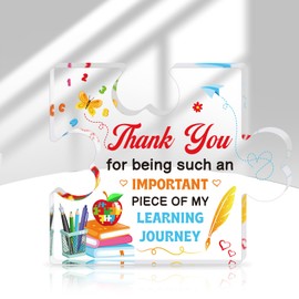 HOWAF Teacher Appreciation Gifts Keepsake with Bags, Thank You Teacher Acrylic Plaque Sign for Women Teacher Gifts, End of the Year Teacher Gifts Desk Sign Best Teachers Gift Keepsake from Students