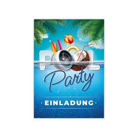 Minkocards 12 Invitation Cards Including 12 Envelopes Children's Birthday Pool Party Swimming Pool Boys Girls Invitation Girls Birthday Boys Birthday