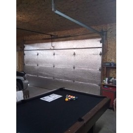 Supershield 1 Car Garage Door Kit 10W x 8H (Fits 10W x 8H) R Value 7 Non Fiberglass Reflective Foil Foam Core DIY Insulation Weatherization (Foil Tape, Knife, + Squeegee) Water Proof/Made in USA