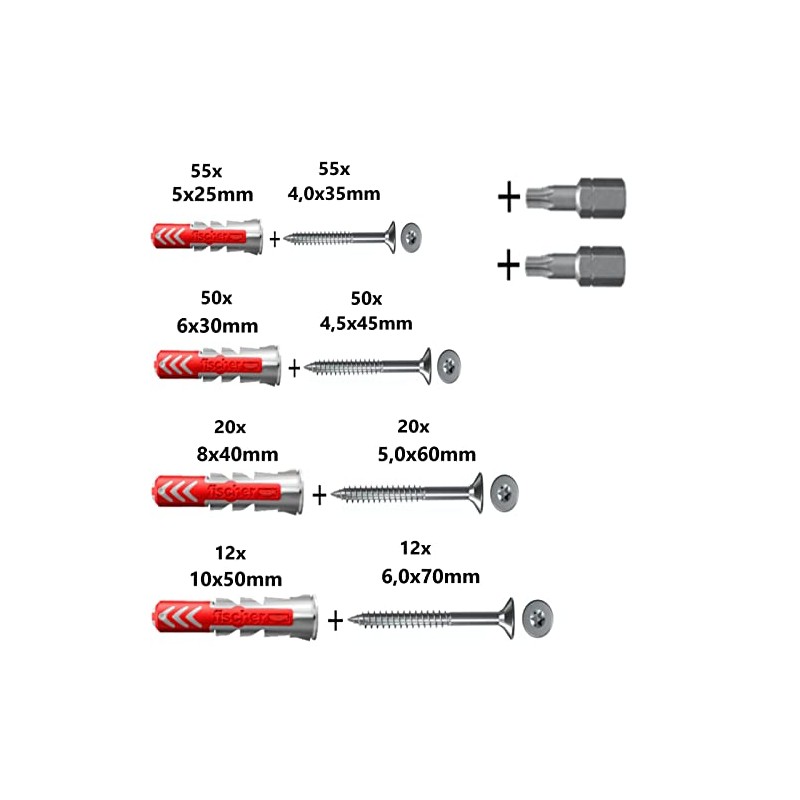 Gramsch Fixing Assortment Fischer DuoPower Dowels + Torx Screws +