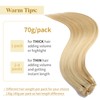 Mocona Clip in Hair Extensions Real Human Hair, 12 Inch