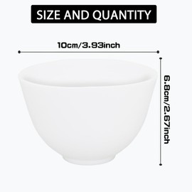 Rowcay 6 Piece Silicone Mixing Bowl Set, 3.93-Inch Microwaveable Silicone Bowls, Facial Bowls for Aestheticians, for Facial Masks, Mud Masks and Other Skin Care Products