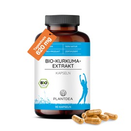 Bio Kurkuma-Ingwer Kapseln mit Piperin I 2250mg Tagesdosis I 180 Bio Kapseln hochdosiert I laborgeprüft I veganes Pulver ohne Zusätze I PlantDEA