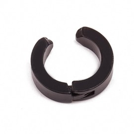 2 Pcs Unisex Ear Cuffs Non Piercing Clip-on Small Hoop Adjustable Earrings Non-Pierced Ear Clip Fake Ear Hoops Personality Punk Rock Style Round Titanium Steel No Pierced Ear Bone Clip Ear Buckle No