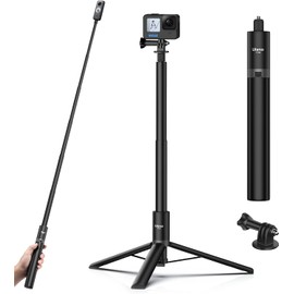 ULANZI 150cm Selfie Stick Stativ für Insta360 GO 3/X3/ONE RS/ONE X2/ONE X/GO 2/ONE R/ONE, TT52 Einbein Stativ für Action Cam Monopod Kompatible mit GoPro DJI usw.