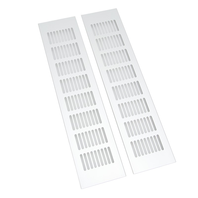 2 Pcs Air Vent Ventilation Grille Aluminium Alloy Rectangular Vent