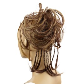 PRETTYSHOP Hairpiece Hair Rubber Scrunchie Scrunchy Updos VOLUMINOUS Wavy Messy Bun reddish brown blonde mix #33H27 G19D