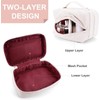 Juoxeepy Puffy Makeup Bag 2 Layer Cosmetic Bag for Travel
