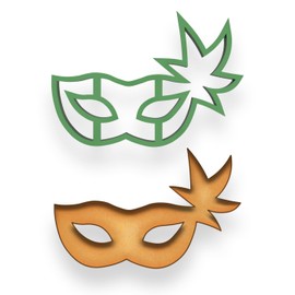 Mardi Gras Masquerade Mask Cookie Cutter (Green) - 5.5x3.5 Inches, Festive Carnival Baking Tool for Party Treats