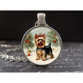 Unbranded Yorkshire Terrier Necklace Yorkie Dog Pendant Mom Gifts Silver Holiday Jewelry
