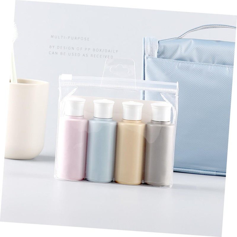 Mikinona Compact 4 Pack Travel Bottles 50ml Squeeze Shampoo Dispenser