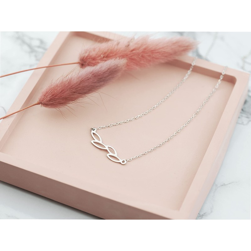 Sofia Milani - Women's Necklace 925 Silver - Leaf Pendant,