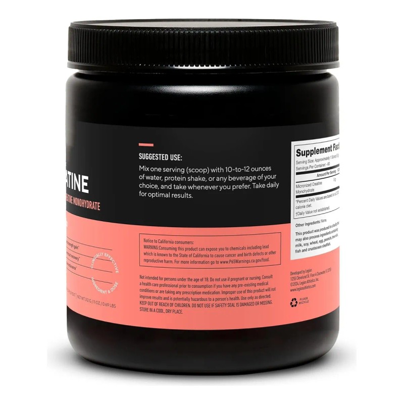 Legion Creatine Creatina Pura Sin Sabor 60 Servicios Sfn