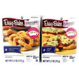 Ultimate Easy Bake Oven Party Pretzel Dippsers and Cheese Pizza Refill Mixes Bundle Set of 2 Refills