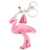 Flamingo Keychain, Elegant Pink Crystal Keychain Charm Pendant Gift Key
