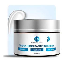 PUREZA NATUR Crema Hidratante intensiva para piel seca y mixta  Cremas faciales Hidratantes, rejuvenece, antiedad, protege la piel e hidrata 50g      
