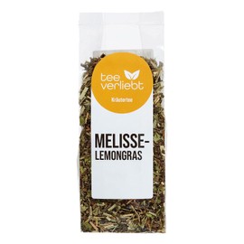 teeverliebt Melissa Lemon Grass Herbal Tea, Loose Herbal Tea with Lemon Balm, Lemongrass and Lemon Balm Stems, Herbal Tea Mix, 50 g