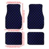 Generic 4PCS UNIVERSAL CHECKERED STYLE BLUE Fabric Car Floor Mats
