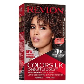 Revlon NEW 1 Pk Revlon Colorsilk Gray Cover 43 Medium Golden Brown Permanent Hair Dye