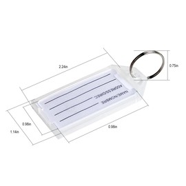 STARVAST Pack of 40 Key Fobs with Labels, Plastic Key Fobs for Labelling Various Items such as Keys, Luggage, Pets
