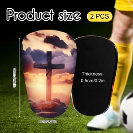 Mini Soccer Shin Guards, 3.94x2.36 Inch Cross Football Shin Pads Anti-Slip Miniature Shin Guards Small Protective Shin Guards for Teenagers Children Adults Boys Girls