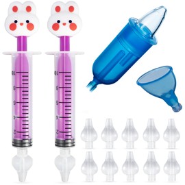 Free Euphoria Nasensauger baby, 2 x Spritze für die Nasenspülung für Babys, 1 x Schleim für Babys, 12 x Adapter Spritze für Babynase. Nasendusche BPA-frei, ab 4 Monaten.