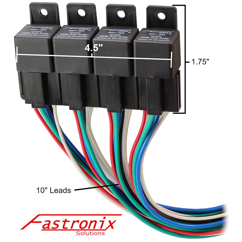 Fastronix High Current 40/60A Relay Panel with Interlocking Sockets