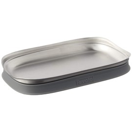 Tovolo Stainless Double Spoon Rest, Easy-Cleaning, Heat Resistant, 2 Piece Set, Charcoal