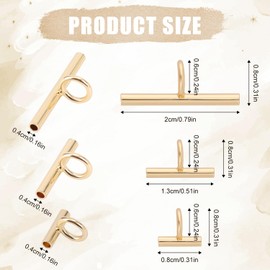 6pcs Pin to Pendant Converters, 8/13/20mm Copper Necklace Adapter for Brooch Gold & Silver Brooch Pendant Converter for Jewelry Making DIY Crafts