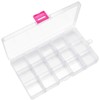 IOOLEEM 15 Grids Plastic Bead Organizer Box, Organizer Container Storage