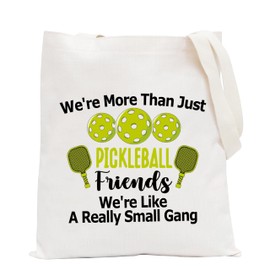 POFULL Pickleball Player Paddleball Gift We're More Than Just Pickleball Friends Tote Bag for Pickleball Lovers (Pickleball Friends Tote Bag)