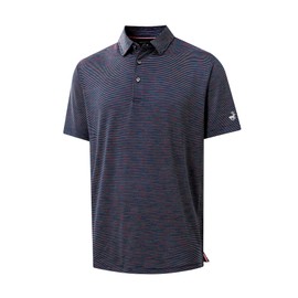 MICHEL ROUEN Mens Polo Shirts Short Sleeve Dry Fit Moisture-Wicking Stripe Soft Casual Collared Golf Shirts for Men